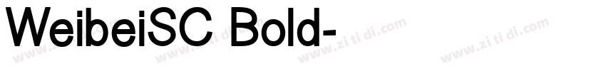 WeibeiSC Bold字体转换